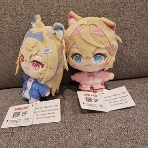 Hololive x Round 1 Collab Exclusive FUWAMOCO Abyssgard 5.9” Plush SET of Twins